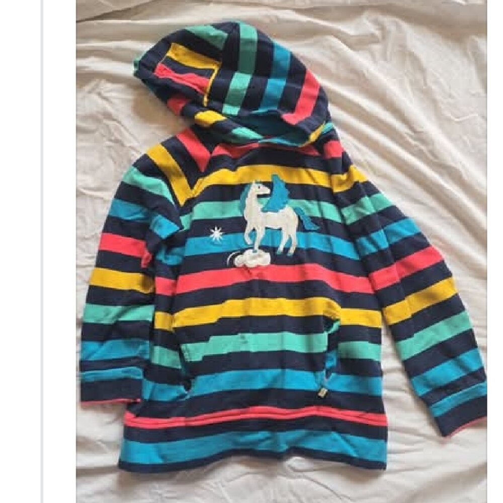 Frugi.size 5/6 rainbow unicorn sweatshirt tunic